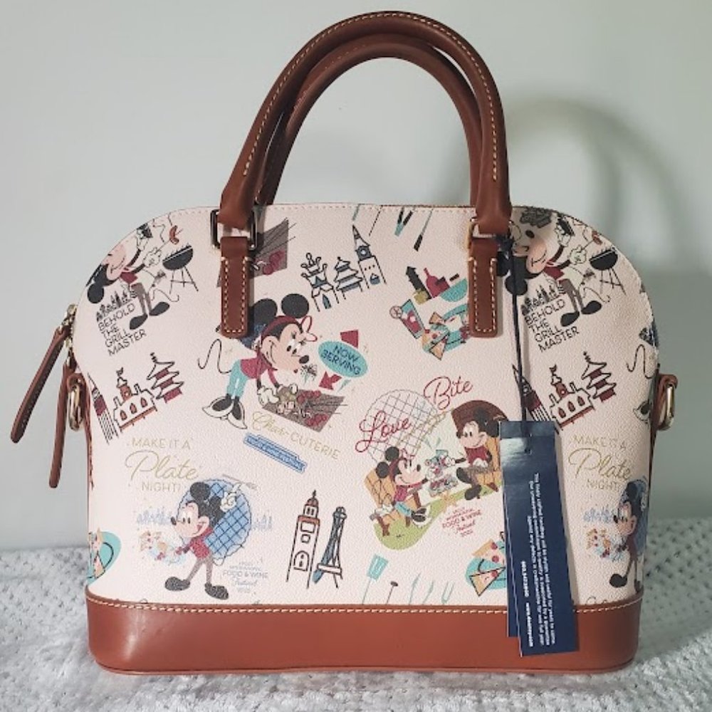 Dooney & Bourke Mickey and Minnie Mouse satchel bag - EPCOT Food Festival 2022
